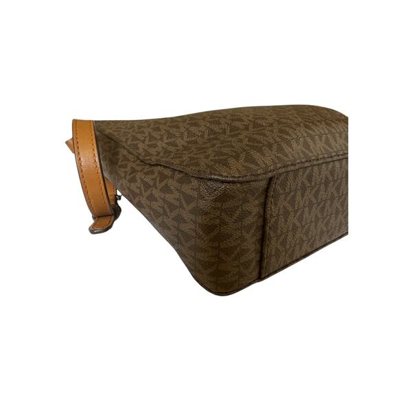 Michael Kors Brown Signature Crossbody Bag Logo Print Adjustable Strap+Dust Bag - Picture 12 of 13